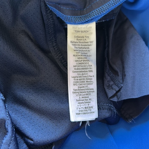 Tory Burch Sport Tech Twill Golf Skirt Surf Blue Tory Navy Pickleball Sz M - Picture 10 of 14